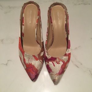 Pour La Victorie Kitten Heel Mules Shoes Size 8